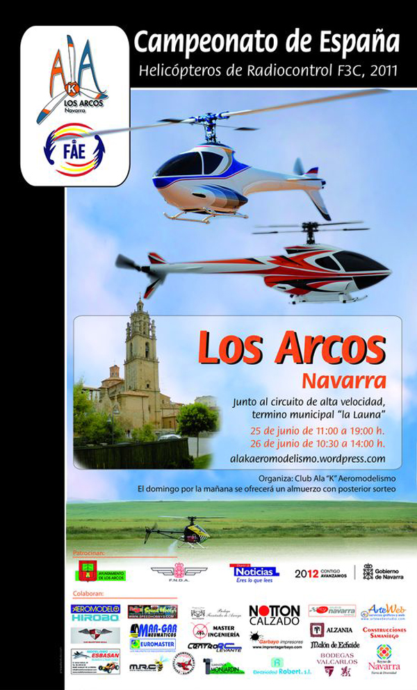 Los Arcos acoge el Campeonato de Espa&ntilde;a de Helic&oacute;pteros Radio Controlados F3C